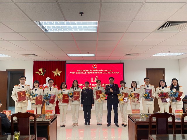 Viện kiểm sát nhân dân cấp cao tại Hà Nội (VC1) tổ chức Lễ công bố và trao quyết định bổ nhiệm chức danh Kiểm sát viên trung cấp, Kiểm sát viên sơ cấp