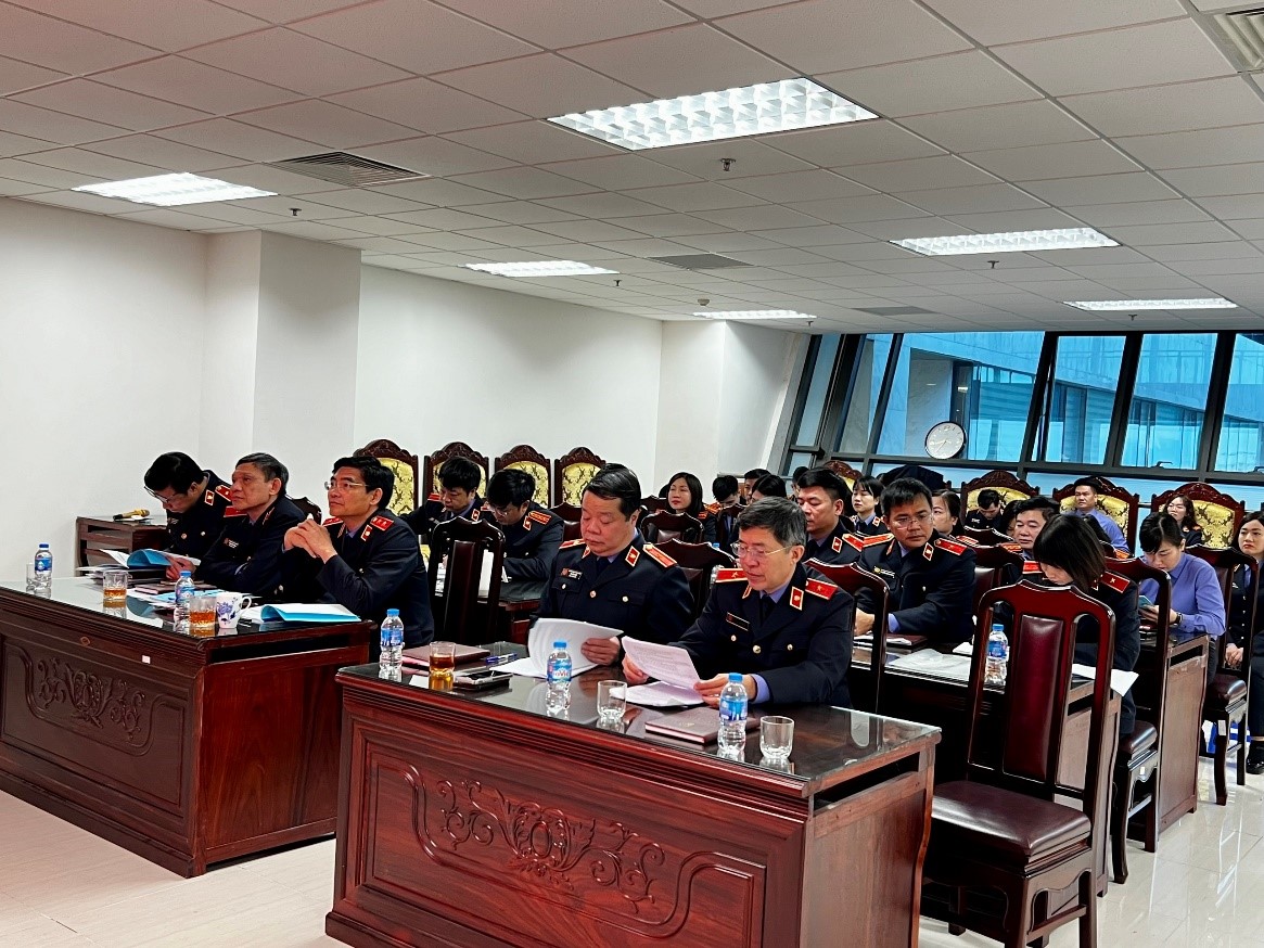 Viện Thực hành quyền công tố và kiểm sát xét xử các vụ án hình sự (Viện 1) - Viện KSND cấp cao tại Hà Nội tổ chức Hội nghị triển khai công tác năm 2024